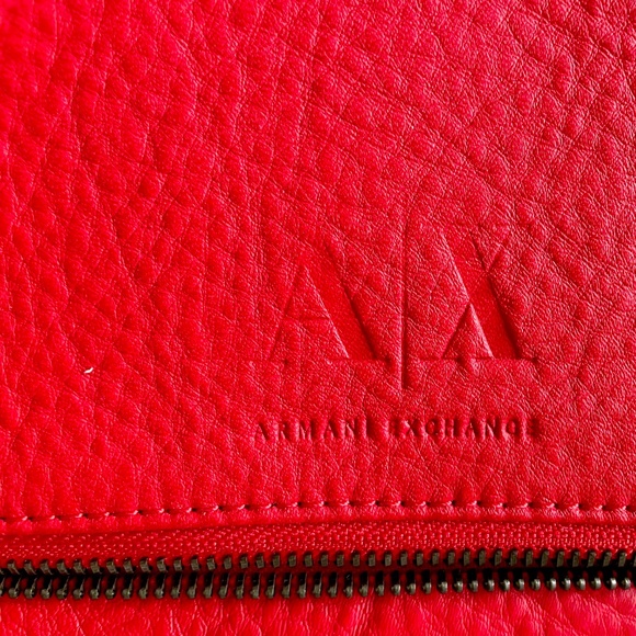 Armani Exchange Red Leather Clutch - Picture 4 of 4